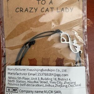Silver Infinity Cat Bracelet